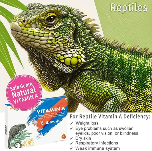 Vitamin A Supplement for Reptiles and Amphibians, 30 Capsules. NUTRIARISE