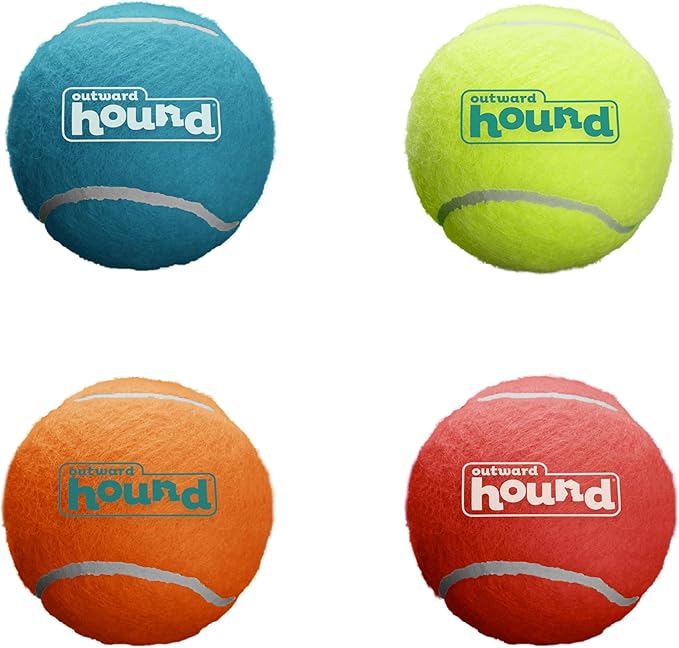 Outward Hound Squeaker Ballz Fetch Dog Toy, Small- 4 Pack - PAWPICO