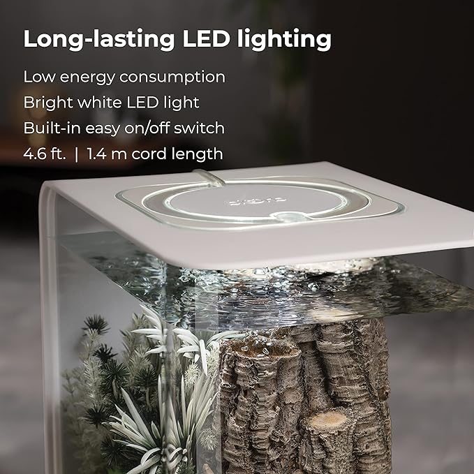 biOrb Flow 30 Acrylic 8-Gallon Aquarium with White LED Lights Modern Tank for Tabletop Display, White biOrb