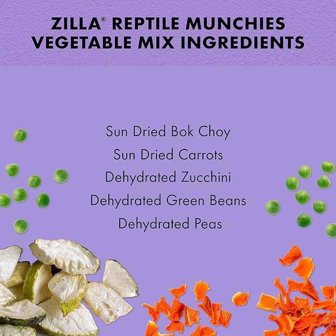 Zilla Reptile Food Munchies Vegetable Mix, 4-Ounce Zilla
