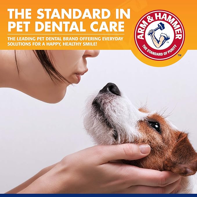Arm & Hammer for Pets Tartar Control Kit for Dogs | Contains Toothpaste, Toothbrush & Fingerbrush | Reduces Plaque & Tartar Buildup | Safe for Puppies, 3-Piece , Beef Flavor CompanyofAnimals