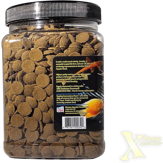 Xtreme Scrapers Wafers - Premium 14mm Fast-Sinking Fish Food – Nutrient & Cellulose Rich Ideal for Nocturnal Feeders, Catfish, Plecostomus Species, and Loaches – USA Farm Grown (18oz) XtremeAquaticFoods