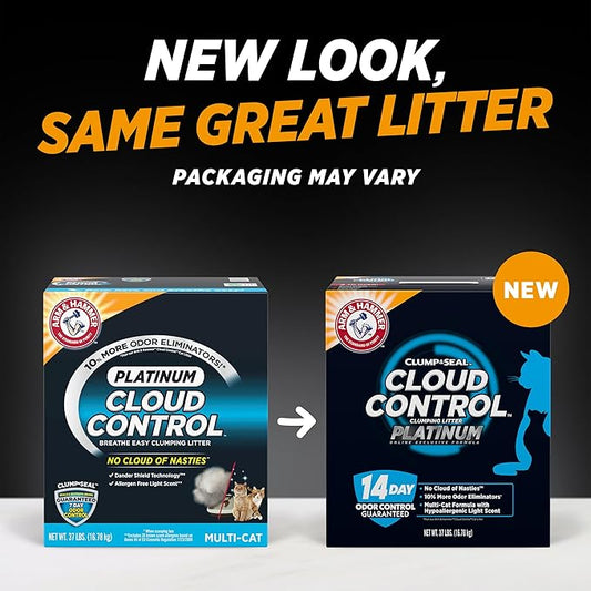 ARM & HAMMER Cloud Control Platinum Clumping Cat Litter 37LB - PAWPICO
