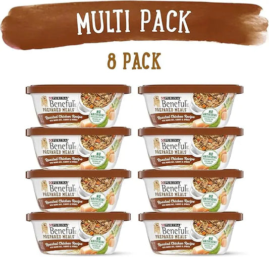 Beneful Purina Gravy Wet Dog Food, Prepared Meals Roasted Chicken Recipe - (8) 10 oz. Tubs (Pack of 2) - PAWPICO
