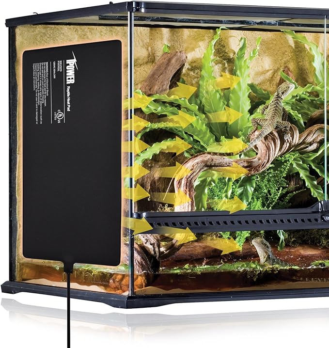 iPower 8 by 18-Inch 24W Reptile Heat Mat, Under Tank Warmer Terrarium Heat Pad for Turtles Lizards Frogs and Other Small Animals, Multi Sizes iPower