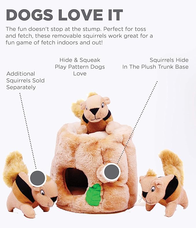 Outward Hound Hide A Squirrel Plush Dog Toy Puzzle, XL - PAWPICO