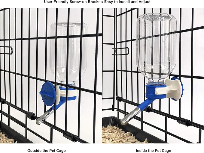 Choco Nose Patented No-Drip Water Bottle/Feeder for Guinea Pigs/Hamsters/Bunnies/Ferrets/Other Small Pets, Critters and Animals - for Cages, Crates or Wall Mount. 10.2oz. Nozzle 10mm, Blue (C128) ChocoNosePetSupplyWeLovePetsLikeYouDo