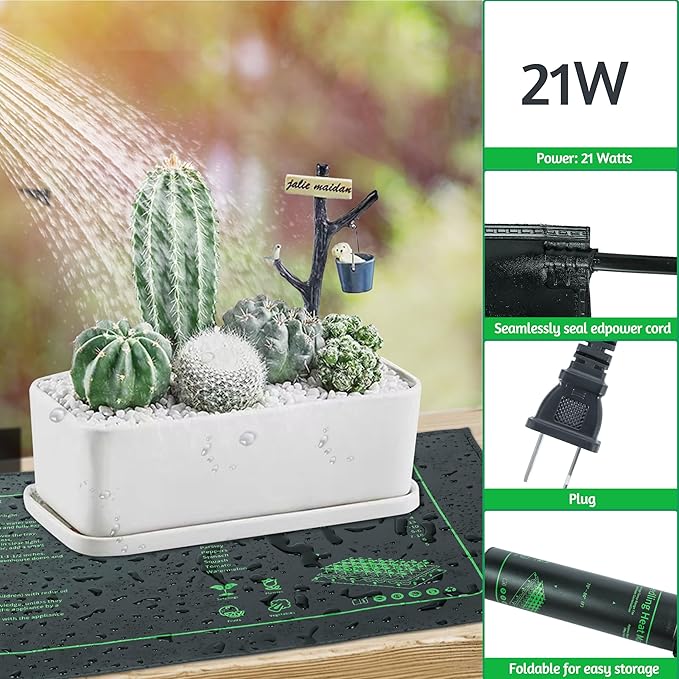1 Pack (10" x 20.75") Seedling Heat Mat for Seed Starting, Waterproof Heating Pad for Indoor Plants Germination … LOCONHA
