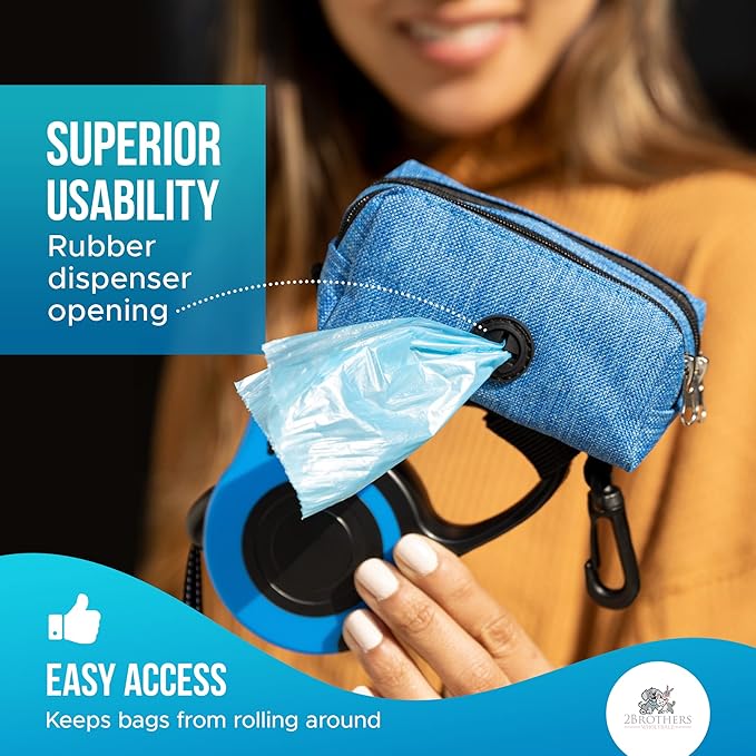 Premium Dog Poop Bag Holder for Leash - Convenient Dog Poop Bag Dispenser with Durable Design - Stylish Accessory for Easy Cleanup - Ideal for Dogs, Puppies, and Outdoor Walks - Coffee - PAWPICO