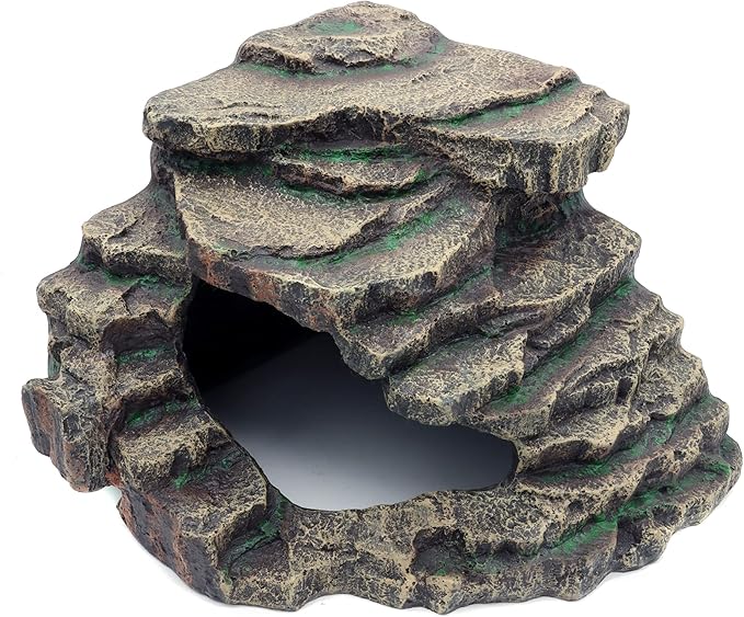 JIHAQUA Bearded Dragon Tank Accessories Extra Large Reptile Hideouts Cave Habitat Decor Bearded Dragon Clothes JIHAQUA