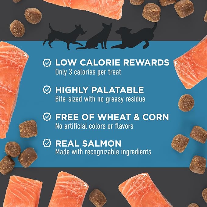 Cloud Star Tricky Trainers Soft & Chewy Dog Training Treats 5 oz Pouch, Salmon Flavor, Low Calorie Behavior Aid with 130 treats - PAWPICO