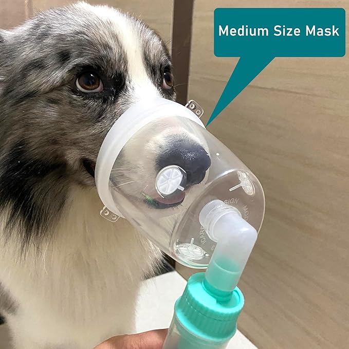 Canine Aerosol Chamber Inhaler Spacer for Cats, Dogs, Horse and Other Wildlife (M- Medium Dogs) WhaleSing