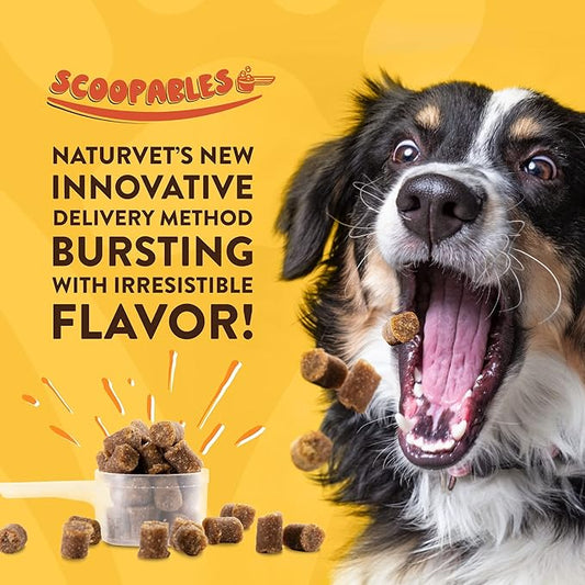 NaturVet Scoopables Dog Joint Supplement - Glucosamine DS Plus Level 2 Moderate Hip & Joint Care for Dogs w/Chondroitin & MSM - Hickory Smoked Bacon Flavored Pet Health Supplements | 11oz Bag NaturVet