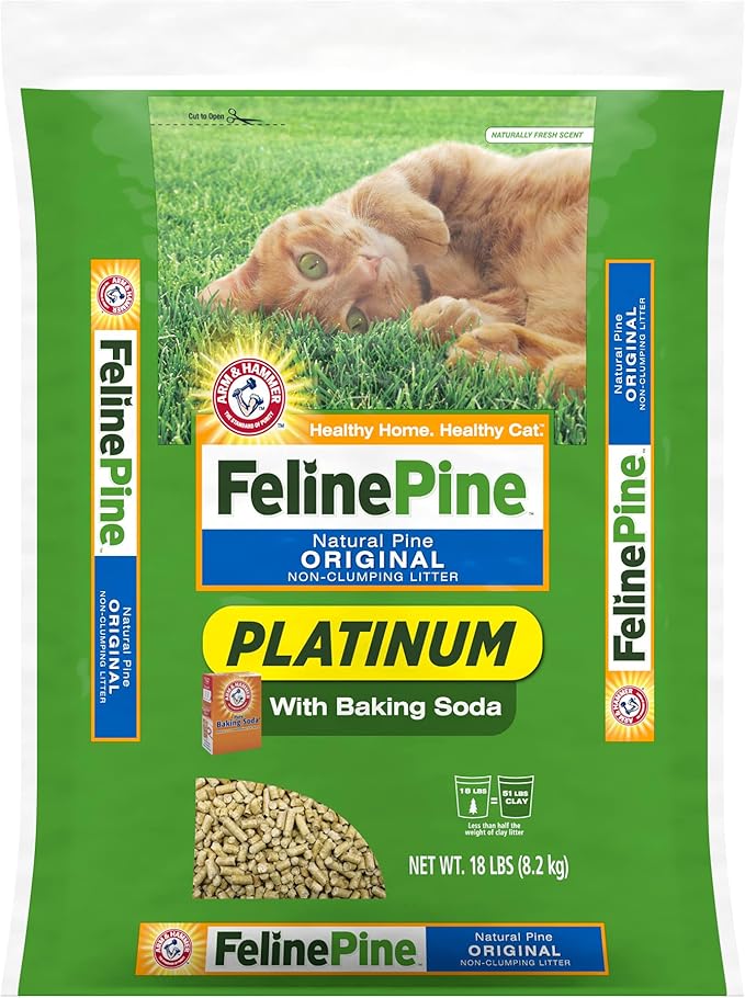 Feline Pine Platinum Non-Clumping Cat Litter 18lb. - PAWPICO