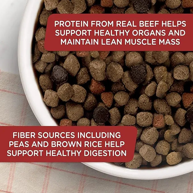 Nutrish Rachael Ray Premium Natural Dry Dog Food with Added Vitamins, Minerals & Taurine, Real Beef, Pea, & Brown Rice Recipe, 6 Pounds (Packaging May Vary) - PAWPICO