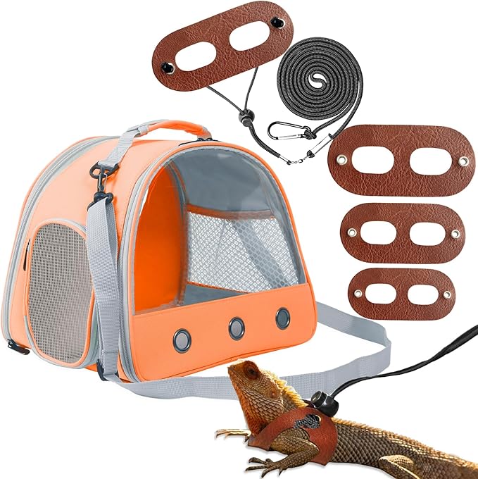 Guinea Pig Carrier,Guinea Pig Carrier for 2,Reptile Travel Carrier for Lizards Sugar Glider Hedgehog Rat Parrot Birds WEVONIGU