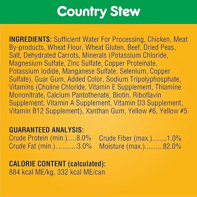 PEDIGREE CHOICE CUTS IN GRAVY Adult Canned Soft Wet Dog Food Variety Pack, with Beef and Country Stew, 13.2 oz. Cans (Pack of 12) - PAWPICO