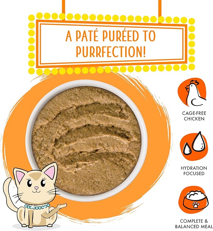 Weruva Wet Cat Food, Love Connection with Chicken and Salmon Pate, 2.8oz Slide N Serve Pouch, Pack of 12 - PAWPICO