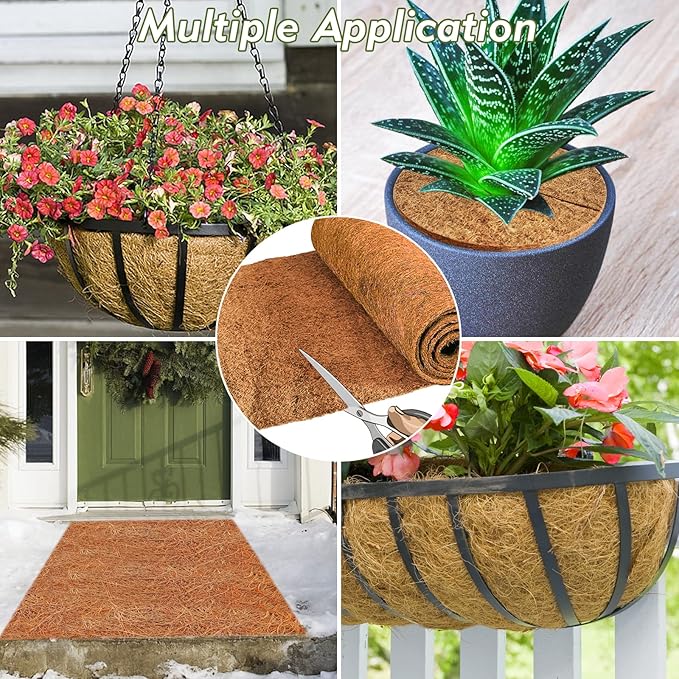 ZeeDix 3 Pieces Coconut Fiber Reptile Substrate Mat, 12 x 20 inches Natural Coco Mat Reptile Carpet Coco Fiber Liner Turtle Bedding Reptile Terrarium Liner for Lizard Snake Turtle Gecko Bearded Dragon ZeeDix