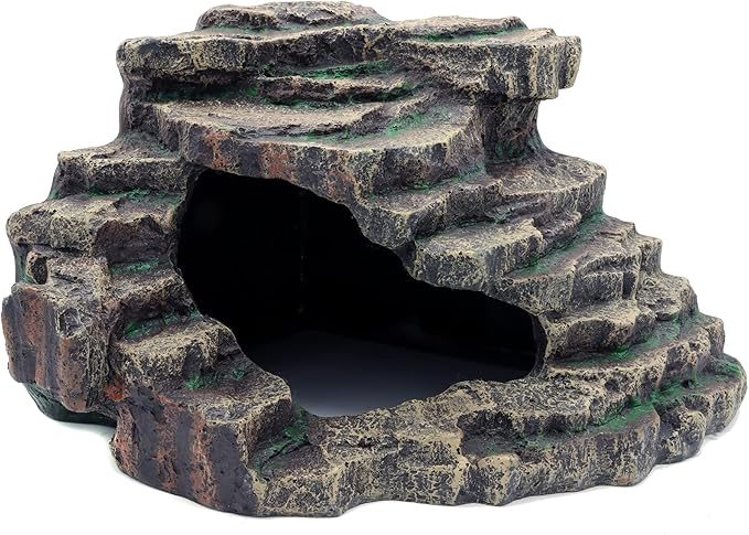 JIHAQUA Bearded Dragon Tank Accessories Extra Large Reptile Hideouts Cave Habitat Decor Bearded Dragon Clothes JIHAQUA
