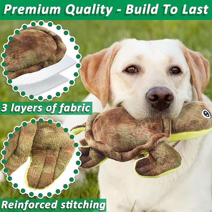Stuffed Animal Dog Toys, 5 Pack Tough Squeaky Dog Toys, Plush Toys Assortment, Great Value Dog Toys Bundle, Woodland Series Dog Chew Toys for Large Medium and Small Dogs Puppy Pet Toys - PAWPICO