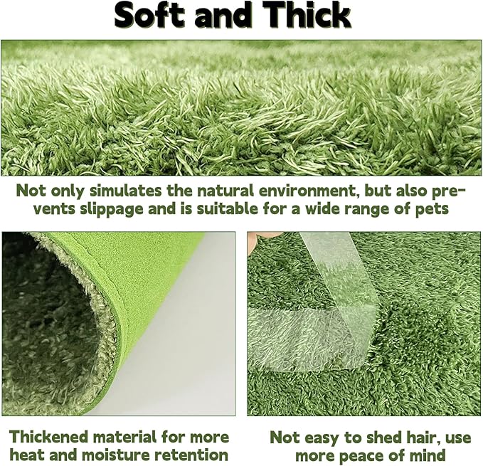 kathson 4pcs Reptile Carpet Terrarium Liner Tortoise Bedding Reptile Substrate Liner Mat Pet Cage Mats Supplies for Lizard Snake Bearded Dragon Gecko Chameleon Turtle Iguana (11.81 X 7.87 in) kathson