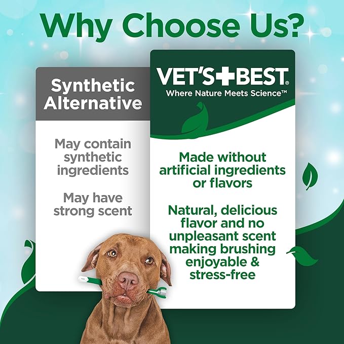 Vet’s Best Enzymatic Dog Toothpaste - Teeth Cleaning and Fresh Breath Dental Care Gel - Vet Formulated - Banana Flavor - 3.5 Ounces VetsBest
