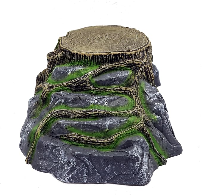 Extra Large Resin Reptile Hideouts Cave Habitat Decor for Reptiles, Amphibians, Fish Tanks and Gecko, Leopard JIHAQUA