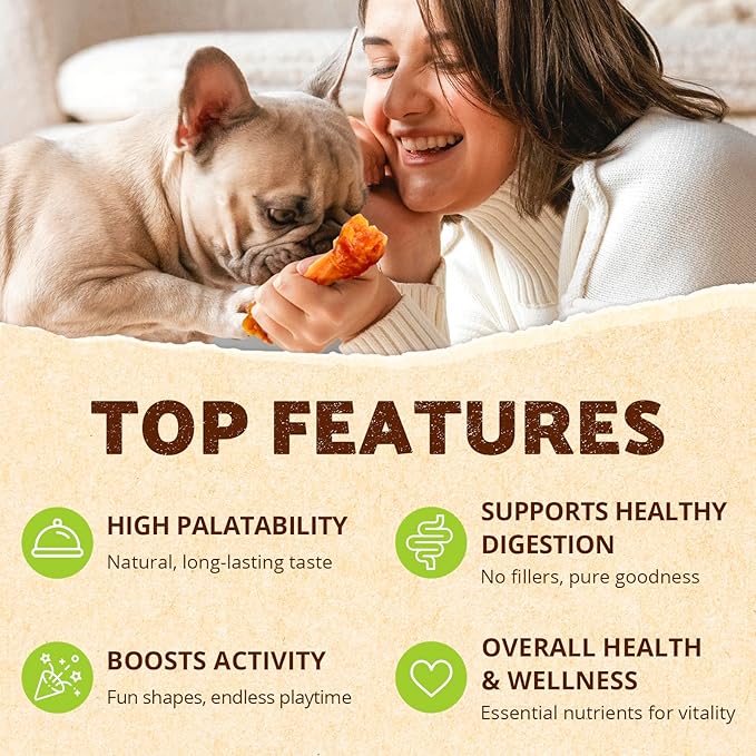 Afreschi Turkey Tendon for Dogs, Dog Treats for Signature Series, All Natural Human Grade Puppy Chew, Turkey Sourced from USA, Hypoallergenic, Rawhide Alternative, 1 Unit/Pack Strip - PAWPICO