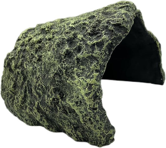 Oversize Reptile Hides and Caves Resin Rock Reptile Aquarium Habitat Hideouts Large Reptile Hiding Cave Lizard Hiding Spot for Bearded Dragon Snakes Tortoise Aquarium Terrarium Hideaway ZXUAQNOE