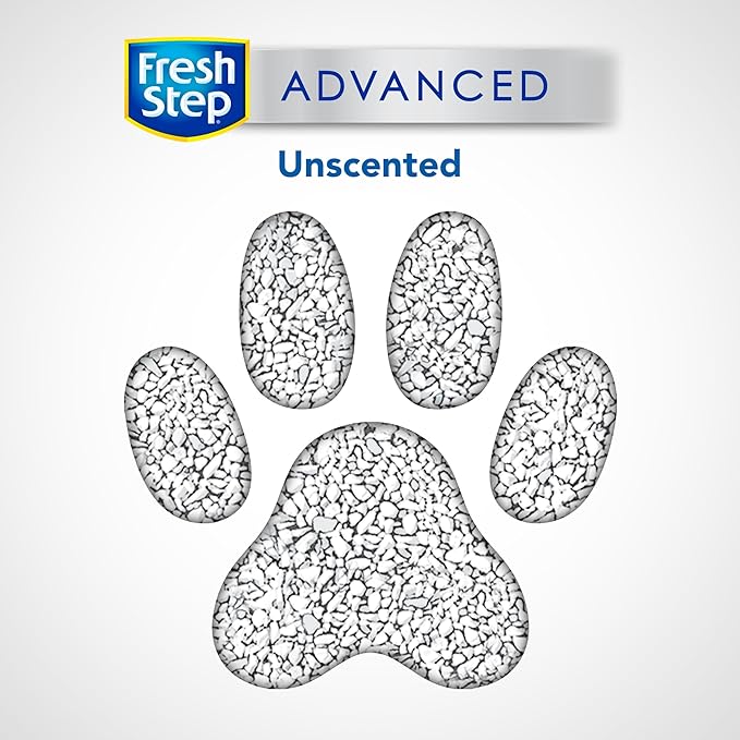 Fresh Step Advanced Simply Unscented Clumping Litter, Fresh Step Unscented Cat Litter Fights Odor on Contact, 18.5 lb. Box - PAWPICO