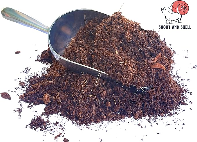 Snout and Shell Organic Coco Coir Peat Bedding Ready to Hydrate Use Substrate for Reptile or Amphibian Perfect for Frogs, Salamanders, Geckos and Snakes Increase Humidity 1.4 Lbs - 650 Grams SNOUTANDSHELL