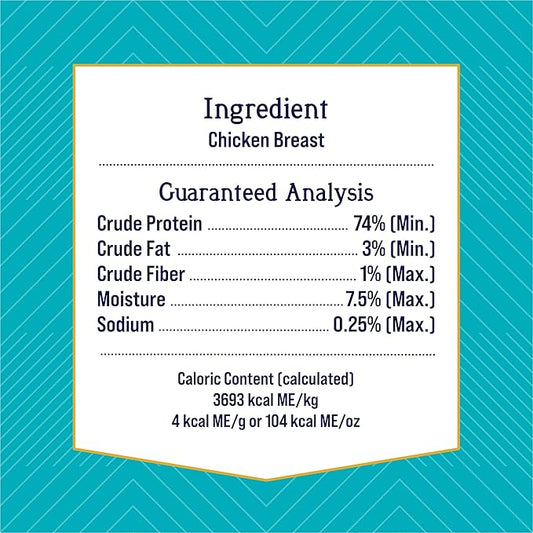 Stewart Freeze Dried Dog Treats, Chicken Breast, 3 oz, Grain Free & Gluten Free, Resealable Pouch, Single Ingredient, Training Treat in Beef Liver, Salmon, Chicken Liver & Chicken Breast 4, 14, 21 oz - PAWPICO