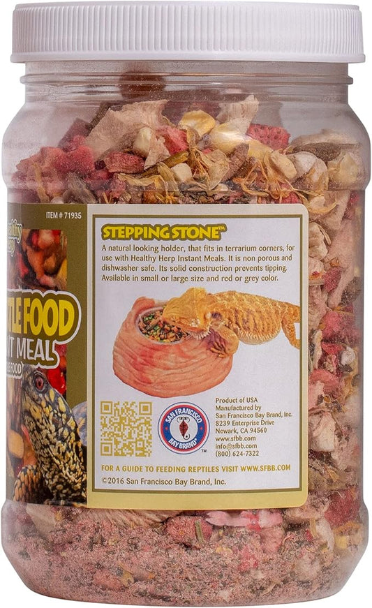Box Turtle Food Instant Meal for Reptiles - Nutritious Turtle Food, Tortoise Habitat Accessories, Tortoise Food - Made in USA, Quick Prep - 5.07 oz (145g) HealthyHerp