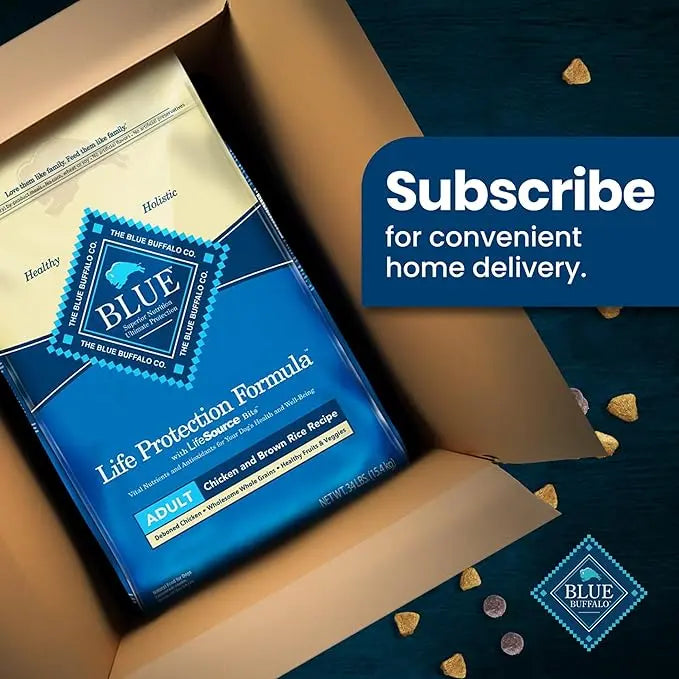 Blue Buffalo Life Protection Formula Adult Dry Dog Food, Helps Build and Maintain Strong Muscles, Made with Natural Ingredients, Chicken & Brown Rice Recipe, 30-lb. Bag - PAWPICO