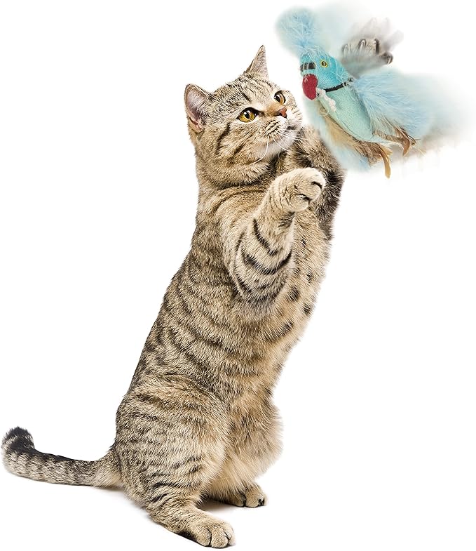 Petlinks HappyNip Blue Beauty Plush Cat Toy, Contains Silvervine & Catnip - Blue, One Size - PAWPICO