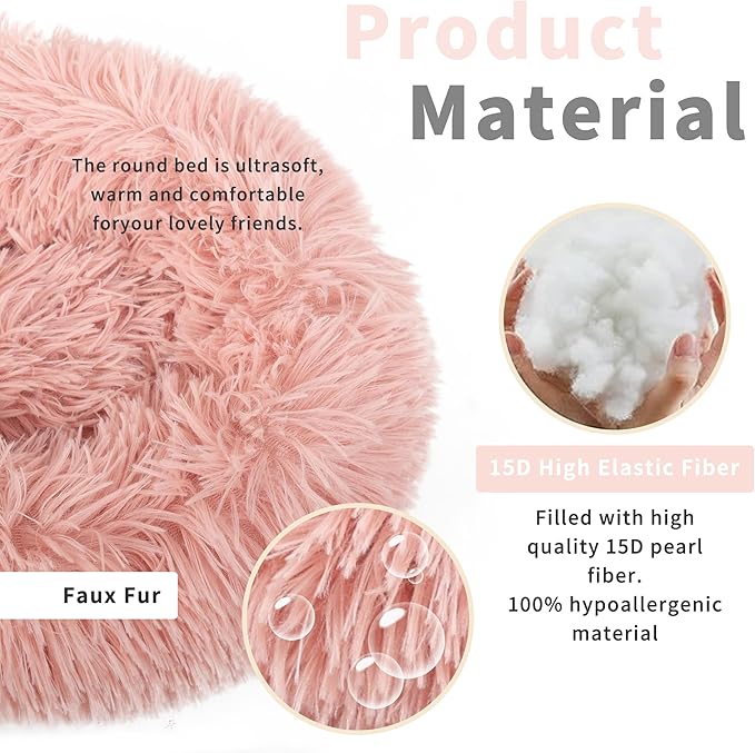 Chinchilla Bed Pink Burrowing Pet Bed for Guinea Pigs and Other Small Animals 11.8 inch - PAWPICO