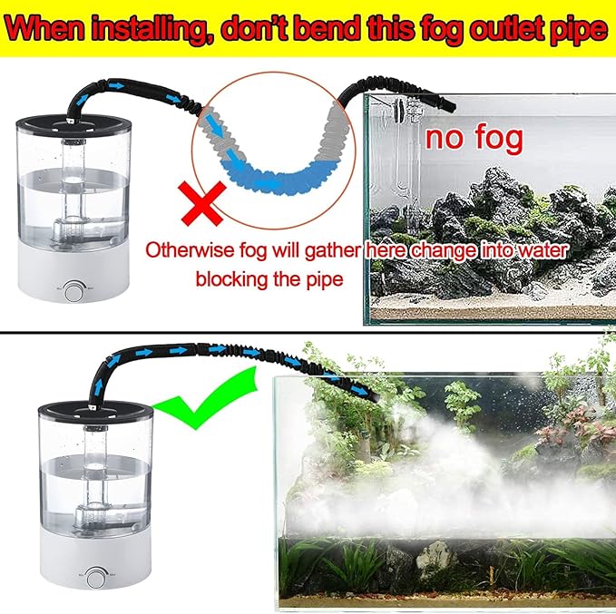 Coospider Top Fill Reptile Fogger Terrariums Humidifier Fog Machine 4.2L Large Size Perfect for Various Reptiles/Amphibians/Herps/Paludarium/Vivarium Coospider