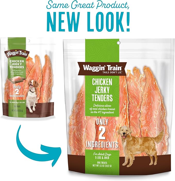 Waggin' Train Chicken Jerky for Dogs - Limited Ingredient Dog Treats for Dogs 30 oz. Pouch - PAWPICO