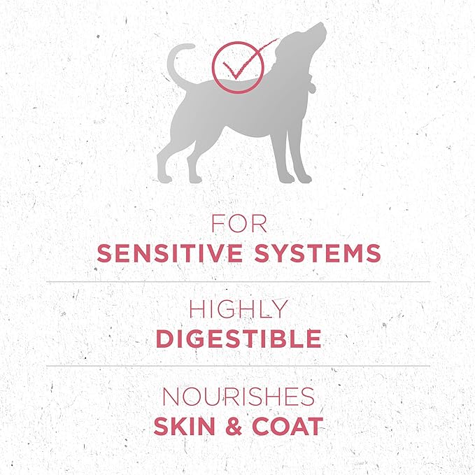 Purina ONE Natural, Sensitive Stomach Dry Dog Food, +Plus Skin & Coat Formula - 16.5 lb. Bag - PAWPICO