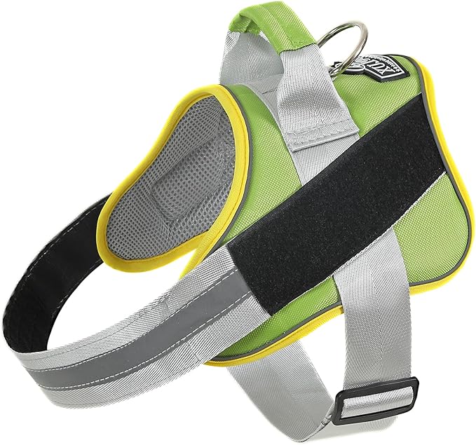 Bolux Dog Harness, No-Pull Reflective Dog Vest, Breathable Adjustable Pet Harness with Handle for Outdoor Walking - No More Pulling, Tugging or Choking (X-Small (Pack of 1), GreenYellow) Bolux