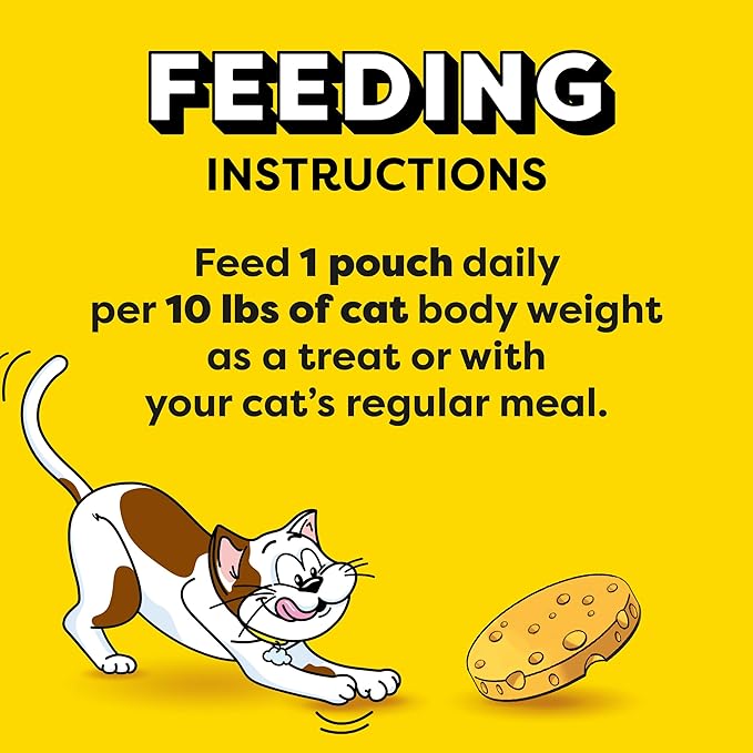 Temptations Creamy Puree with Cheese, Lickable Cat Treats, 0.42oz Pouches, 4 Count (Pack of 11) - Total 44 Count Temptations