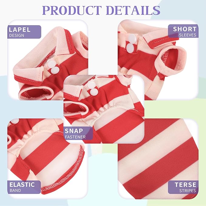 2 Pack Guinea Pig Clothes Rabbit Summer T-Shirt Pet Costume Vest for Small Animal Kitten Ferret Chihuahua Puppy KAMABRIDAL