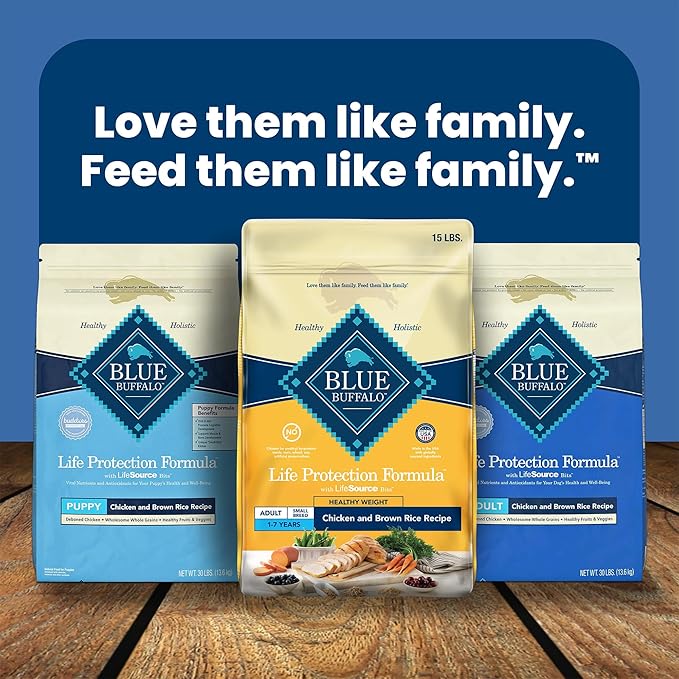 Blue Buffalo Life Protection Formula Healthy Weight Natural Small Breed Dry Dog Food, Supports an Ideal Weight, Made with Natural Ingredients, Chicken & Brown Rice Recipe, 15-lb Bag - PAWPICO