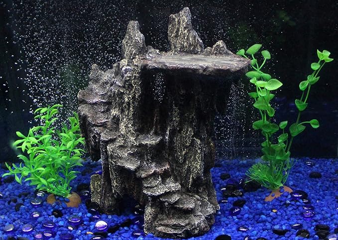 Penn-Plax Reptology Shale Step Ledge Cave Hideout - Aquarium & Terrarium Decoration - for Fish, Reptiles, Amphibians, and Small Animals - Large 2 (REP189) Penn-Plax