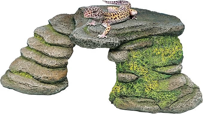 PENN-PLAX Reptology Shale Scape Step Ledge – Decorative Resin for Aquariums & Terrariums – Great for Reptiles, Amphibians, and Fish – Small Penn-Plax
