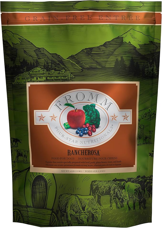 Fromm Four-Star Nutritionals Rancherosa Dog Food - Premium Dry Dog Food - Beef Recipe - 4 lb - PAWPICO