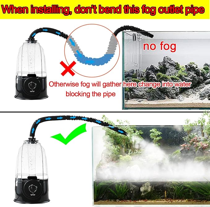 Reptile Fogger Terrariums Humidifier Fog Machine Mister 3L Large Size Ideal for Paludarium/Vivarium/Reptiles/Amphibians/Herps Coospider