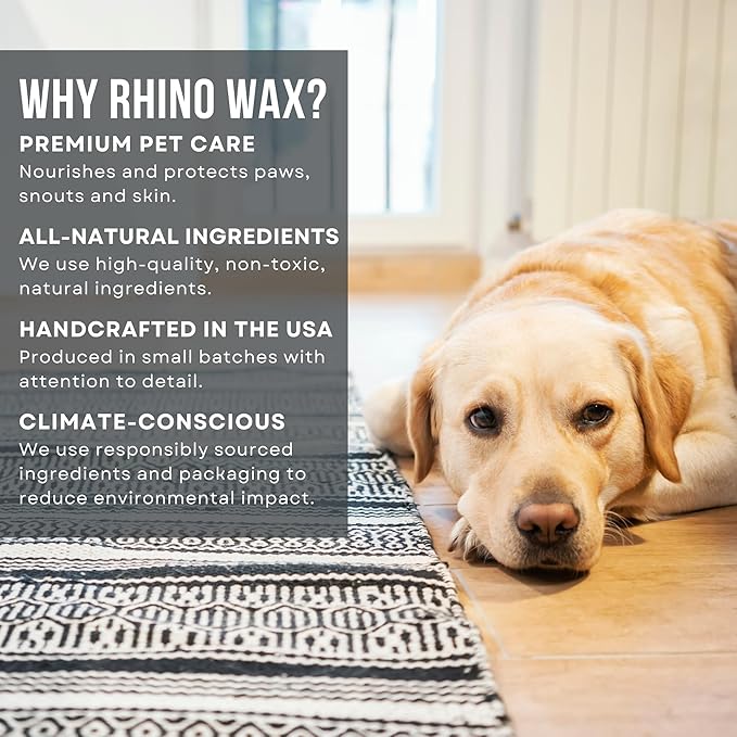 Dog Care Kit - Healing Dog Paw Pad Balm + Snout Soother for Dogs + Skin Soother - Relieves Pain, Nourishes and Heals - For Dry, Irritated Paws, Noses and Skin - Lick-Safe - Made in the USA RhinoWax