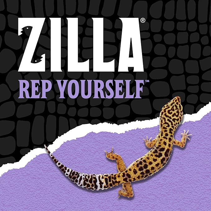Zilla Cricket Glow Powder — add to Reptile Food for a Fun Twist, More exciting Than Plain Calcium Powder! Fluoresces Under Black Light, Ideal for Insectivores, 4 Ounces Zilla